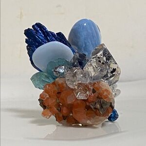 Multicolor Crystal Cluster statement ring